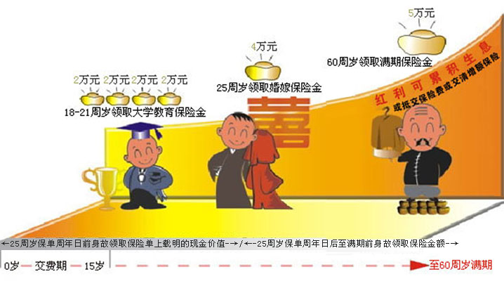 平安世纪彩虹少儿两全保险(分红型,2004)投保示例